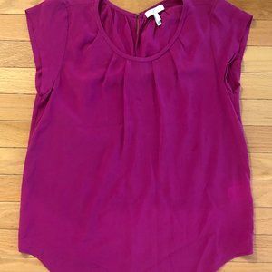 Barbiecore - Joie Size Small - Silk Pleated Blouse - Worn Once